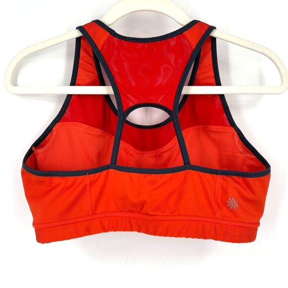 Athleta Sports Bra Orange Padded Racerback Tank Top Size XS - Picture 2 of 5